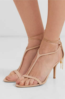 Stella McCartney Embellished Faux Leather Sandals - Neutral