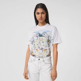 Thumbnail for your product : Burberry Marine Sketch Print Cotton Oversized T-shirt