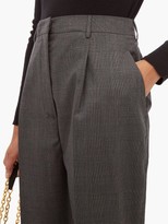 Thumbnail for your product : Prada Prince Of Wales-check Wool Trousers - Womens - Grey Multi