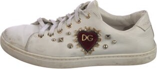 Dolce & Gabbana Leather Colorblock Pattern Sneakers