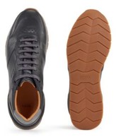 Thumbnail for your product : HUGO BOSS Running trainers in burnished leather with cognac lining