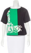 Thumbnail for your product : Tibi Floral Colorblock Top