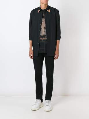 Givenchy contrast collar tip shirt