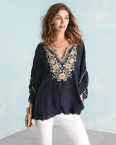 Thumbnail for your product : Johnny Was Embroidered Georgette Poncho Tunic, Plus Size