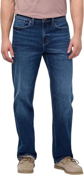 DUER Men's Performance Relaxed Fit Straight Jeans Prairie Indigo 30 30