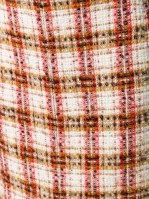 Victoria Beckham Fitted Tweed Midi Skirt