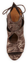 Thumbnail for your product : Aquazzura Sexy Thing Suede Cutout Sandal, Metal Camouflage