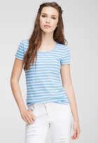 Thumbnail for your product : Forever 21 Striped Scoop Neck Tee