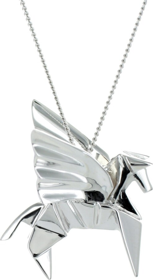 Origami Jewellery Pegazus Necklace Silver