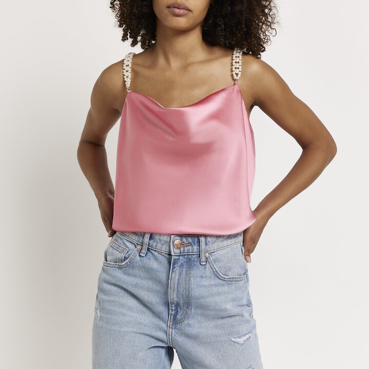 pink cami top river island