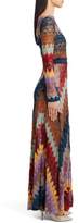 Thumbnail for your product : Missoni Metallic Zigzag Long Sleeve Knit Gown