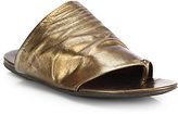 Thumbnail for your product : Marsèll Metallic Leather Flat Sandals