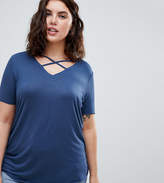 Thumbnail for your product : Brave Soul Plus Harbour T Shirt with Cross Strap Detail