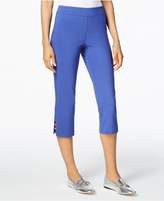 Thumbnail for your product : JM Collection Pull-On Lattice-Inset Capri Pants, Created for Macy's