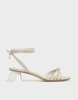 Thumbnail for your product : Charles & Keith Geometric Heel Ankle Tie Sandals