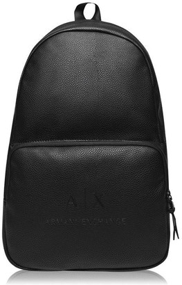 armani exchange leather backpack