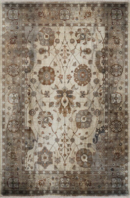 MDA RUG IMPORTS Anna Collection Floral Medallion Area Rug
