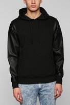 Thumbnail for your product : Urban Outfitters The Narrows Faux-Leather Pullover Hoodie Sweatshirt