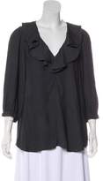 Thumbnail for your product : Smythe Ruffle Long Sleeve Blouse