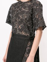 Thumbnail for your product : GOEN.J Burn-Out Lace Wrap Dress