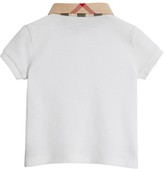 Thumbnail for your product : Burberry Kids Check Collar Cotton Polo Shirt