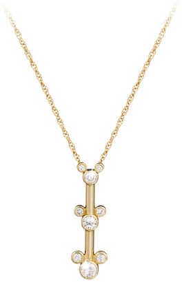 Disney Diamond Mickey Mouse Three Icon Necklace 14K