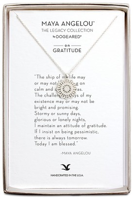 Dogeared Maya Angelou Legacy Collection "On Gratitude" Necklace, 18"