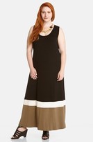 Thumbnail for your product : Karen Kane Contrast Tank Maxi Dress (Plus Size)