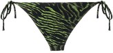 Thumbnail for your product : Ganni Tiger-Print Bikini Bottoms