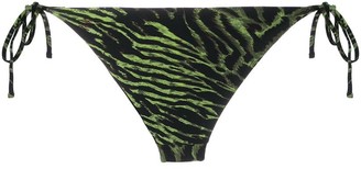 Ganni Tiger-Print Bikini Bottoms