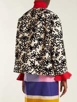 Thumbnail for your product : Marni Mikado Floral Print Faille Jacket - Womens - White Black