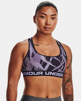 Under Armour, Mid Crossback Printed Sports Bra Girls, Medium Impact Sports  Bras