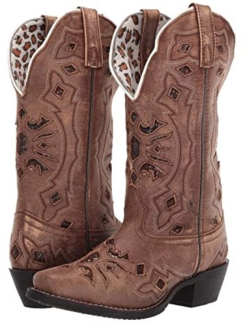 laredo women's snake underlay western boots