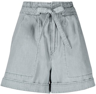 Etoile Isabel Marant High-Rise Tied-Waist Shorts