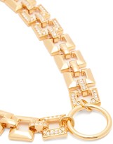 Thumbnail for your product : Frame Chain Crystal-embellished Square-chain Choker - Gold