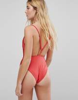 Thumbnail for your product : MinkPink Coral Reef Cut Out Swimsuit
