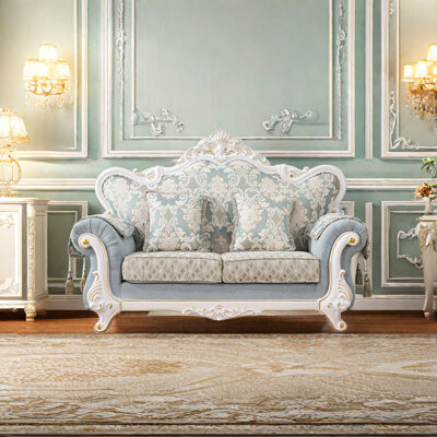 Romero European style Solid Wood Carved sofa
