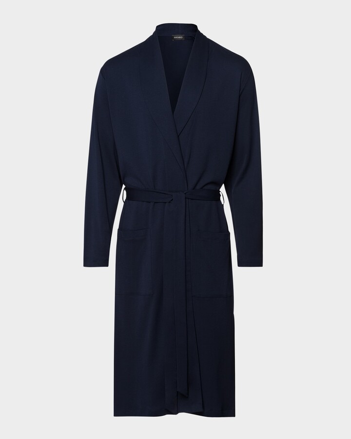 Hanro Men's Night Day Interlock Cotton Robe