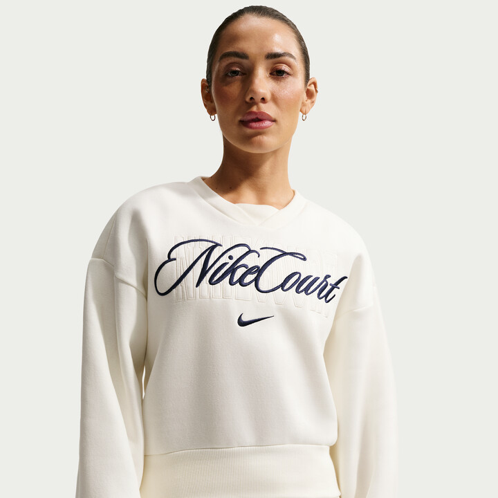 Nike Women's Court Collection Crew-Neck Tennis Top in White | IB0757-133