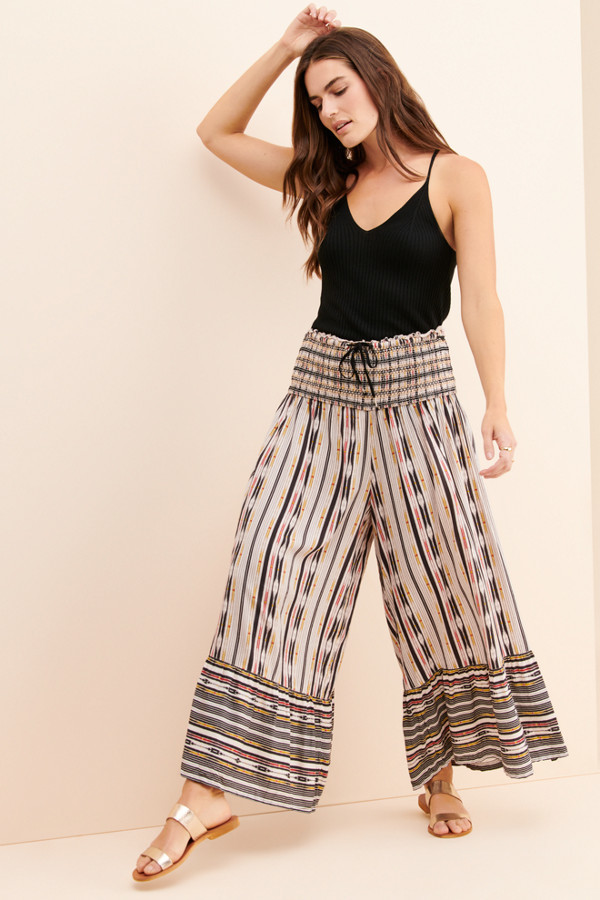 Smocked wide leg pants Clearance