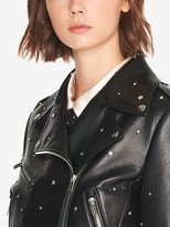 Thumbnail for your product : Miu Miu Crystal-Studded Biker Jacket