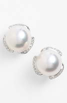 Thumbnail for your product : Mikimoto Diamond & Akoya Cultured Pearl Stud Earrings