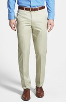 Thumbnail for your product : Nordstrom Flat Front Travel Cotton Trousers