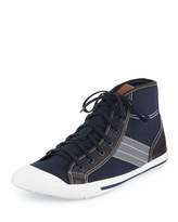 Thumbnail for your product : Ben Sherman Earl Hi Cap-Toe Canvas Sneaker, Navy Blazer