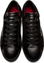 Thumbnail for your product : Dolce & Gabbana Black Suede Logo Sneakers