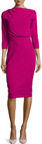 Thumbnail for your product : Badgley Mischka Long-Sleeve Ruched Knit Dress