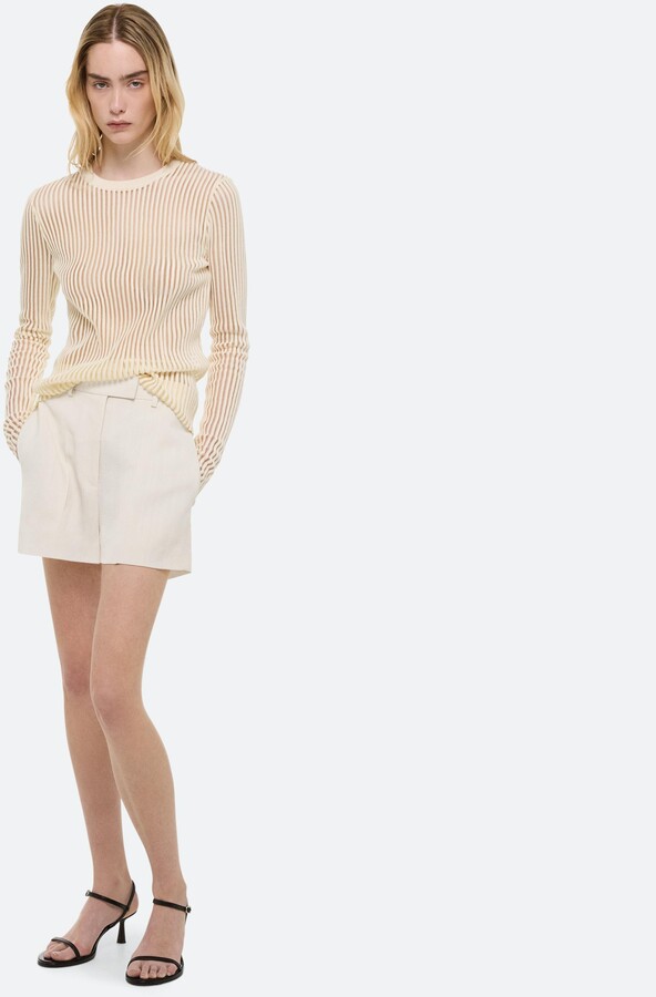 Helmut Lang Spaced Sheer Crewneck