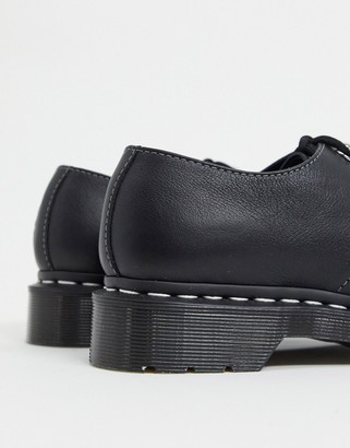 Dr. Martens 1461 hardware 3 eye flat shoes in black