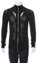 Thumbnail for your product : Julius Open-Knit Zip-Front Cardigan