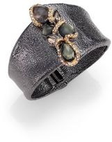 Thumbnail for your product : Alexis Bittar Elements Dark Phoenix Pyrite, Black Moonstone & Crystal Cuff Bracelet